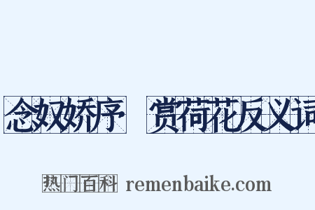 念奴娇序·赏荷花反义词是什么意思的图片